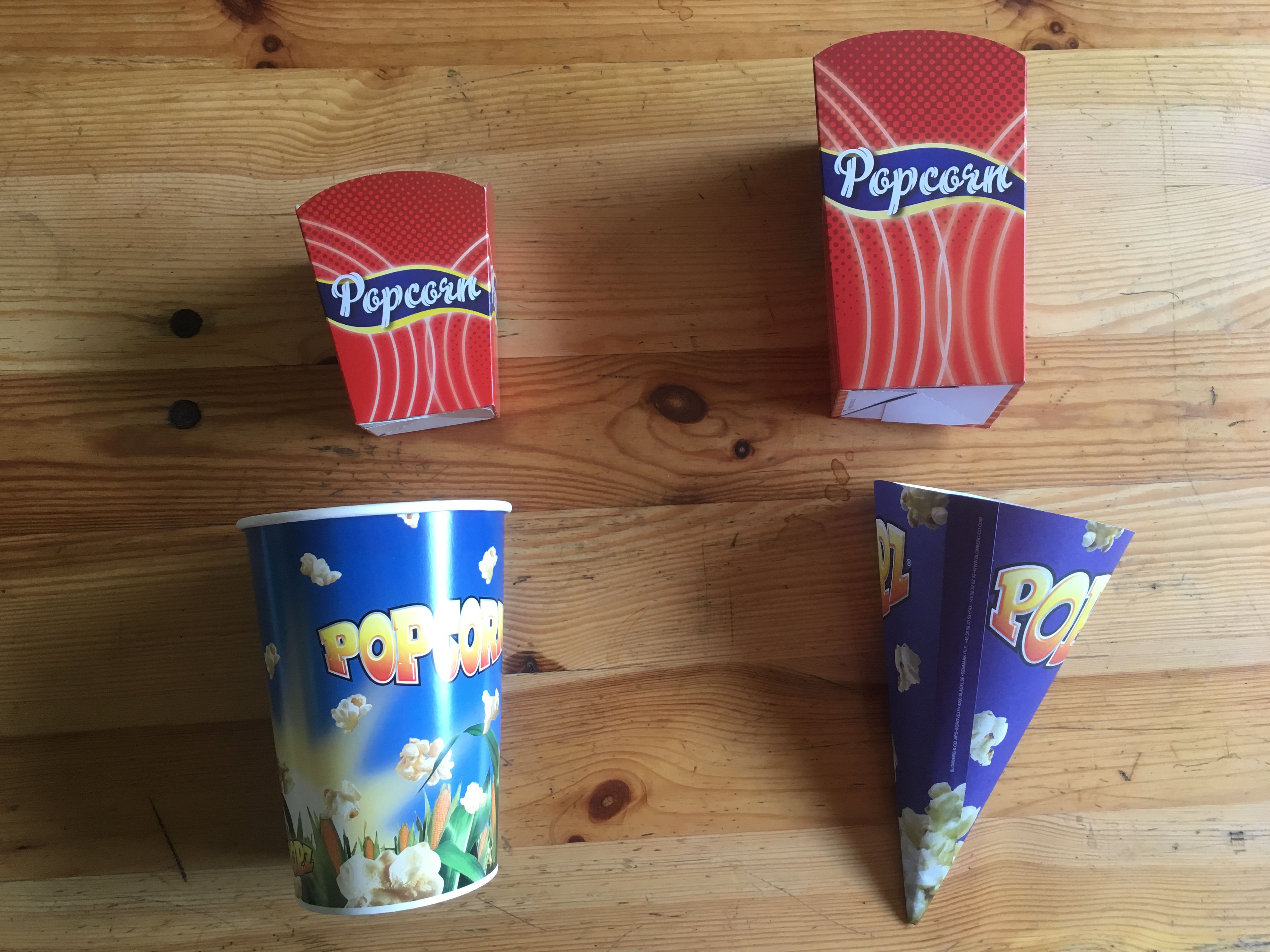 Popcornstrutar/bägare